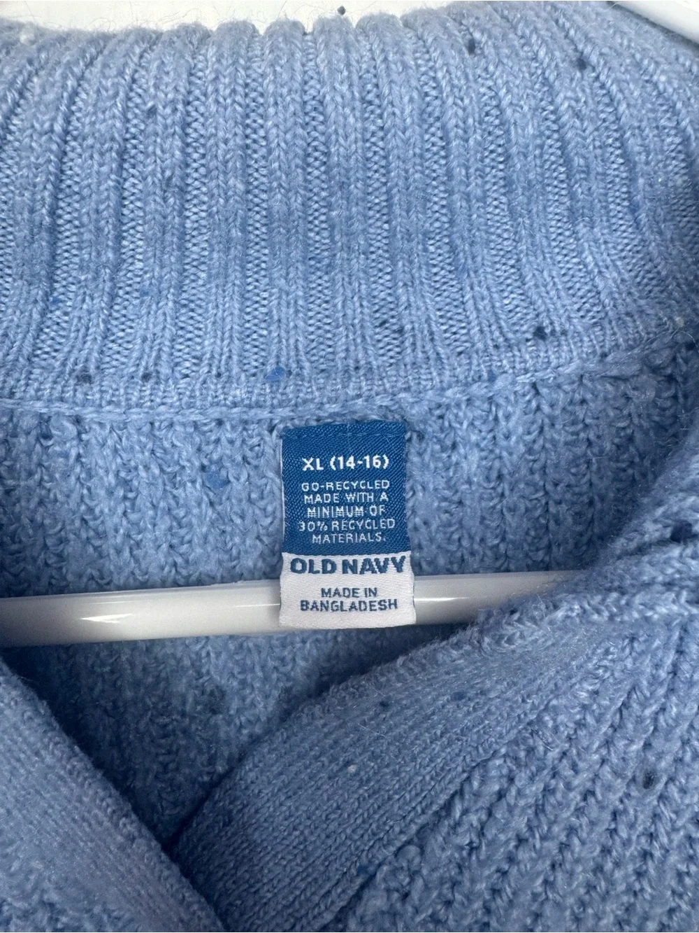 Old Navy Kids Light Blue V-Neck Knit Pullover Sweater XL